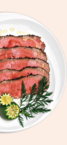 Roast beef ai 5 pepi con condiemento al lime